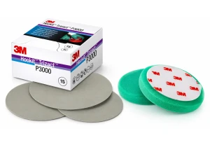 Zestaw promocyjny 15x Trizact P3000 150MM + 2x gąbka polerska zielona 150MM GRATIS 3M 50414 + 3M 50487
