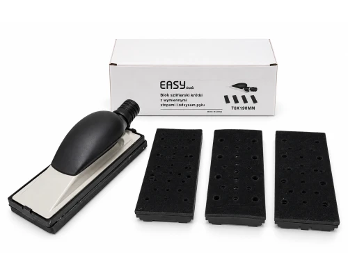 EASYtools krótki klocek szlifierski 70 × 198 mm z odsysaniem pyłu i wymiennymi stopami