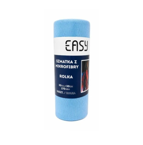 Ściereczki z mikrofibry EASY w rolce 30 × 30 cm, 50 szt., 170 GSM – do czyszczenia i polerowania