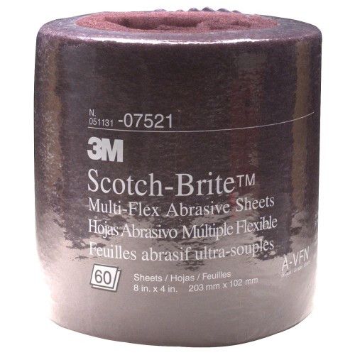 Włóknina ścierna fioletowa Very Fine 3M 07521 Scotch-Brite Multi-Flex
3M 07521 Scotch-Brite Multi-Flex Abrasive Sheet Roll, Very Fine Grade
