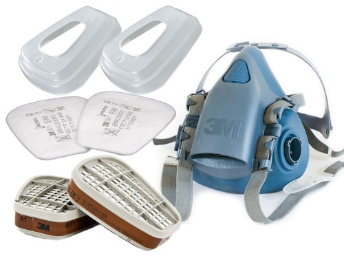 Półmaska lakiernicza 3M 7503 A1P1 rozmiar L kompletna z filtrami