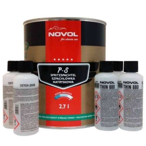 Szpachlówka natryskowa NOVOL for Classic Car P-S - 2,7 L - kpl