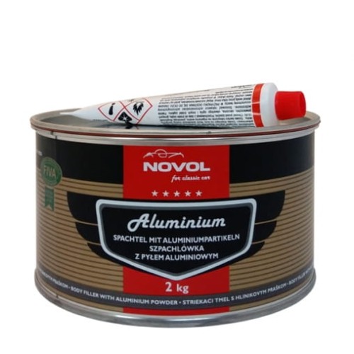 Szpachlówka z pyłem aluminiowym NOVOL for Classic Car ALUMINIUM - 2 kg