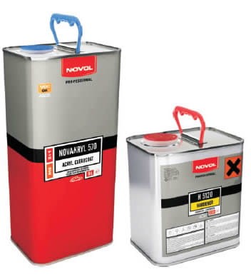 Lakier bezbarwny MS Novol Novakryl 570 - [5+2,5] L