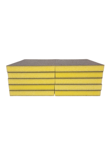 Gąbka ścierna do szlifowania dwustronna P220 - P240 98x120x13mm Fine ciemno żółta RhynoSponge 10 szt