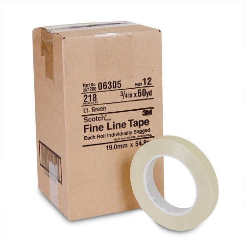 Taśma maskująca 218 cienkoliniowa zielona 3M 06305 - 19 mm x 55 m
3M 06305 Scotch Fine Line Tape 218