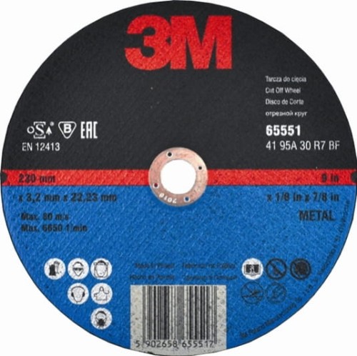 Tarcza do cięcia metalu 3M 65551 - 230x3,2x22 mm