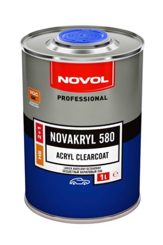 Lakier bezbarwny HS NOVOL NOVAKRYL 580 - [1+0,5] L - kpl